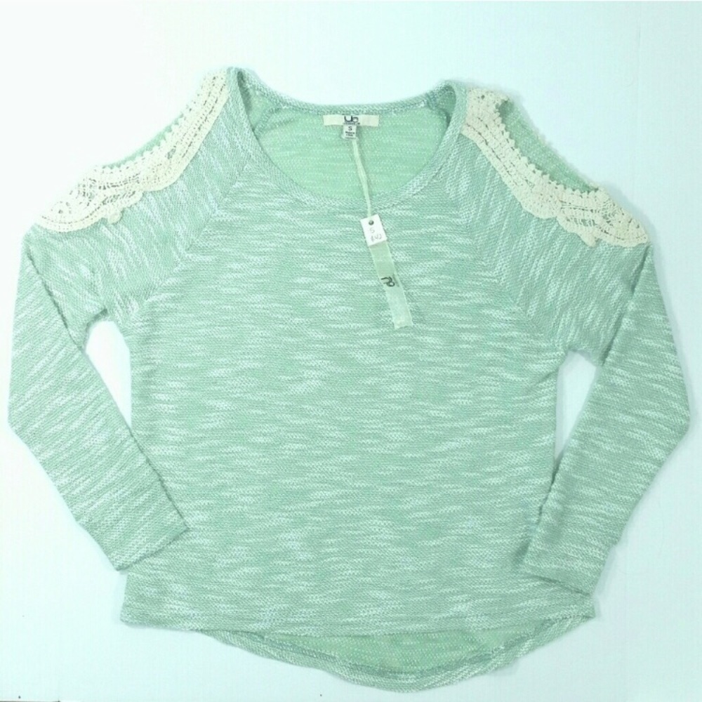 YA LOS ANGELES Cold Shoulder Sweater